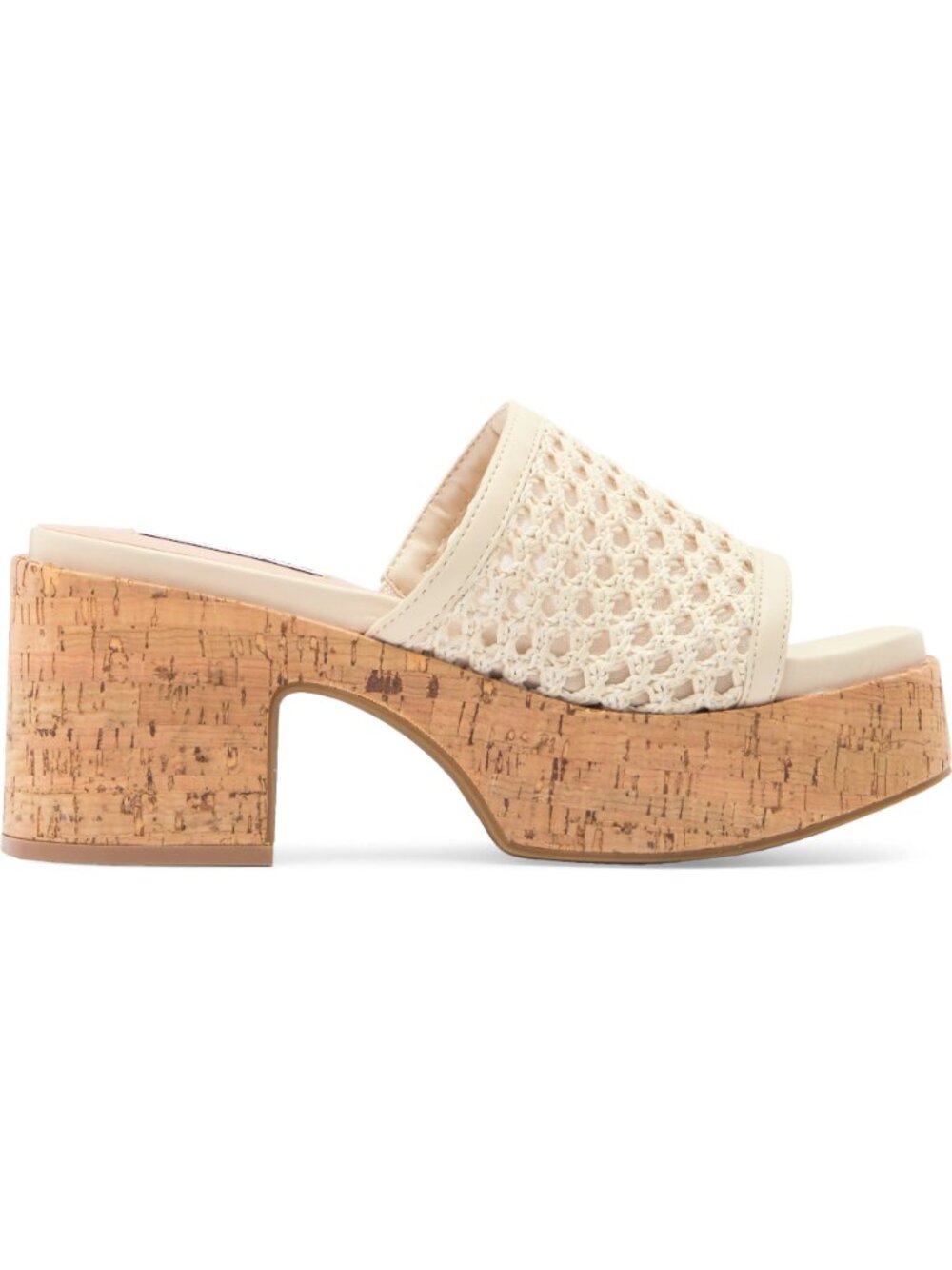 Steve Madden Corah Latticed Platform Sandals - Beige / Natural Size 9.5